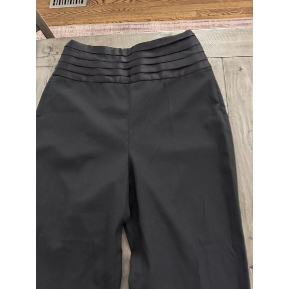 NWT ZARA WOMAN TUXEDO TROUSERS WITH CONTRASTING WAIST PANT BLACK Small - Picture 5 of 7